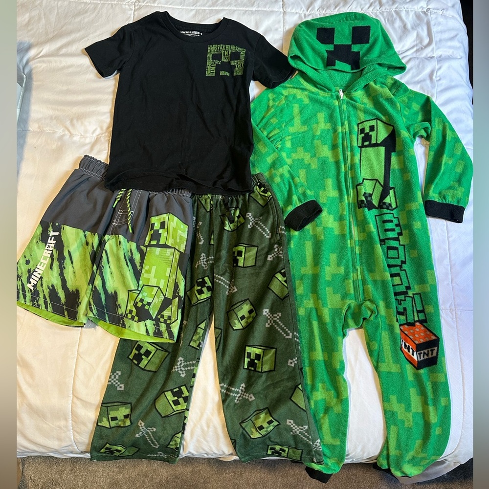 Minecraft Creeper Bundle size kids XS 4/5